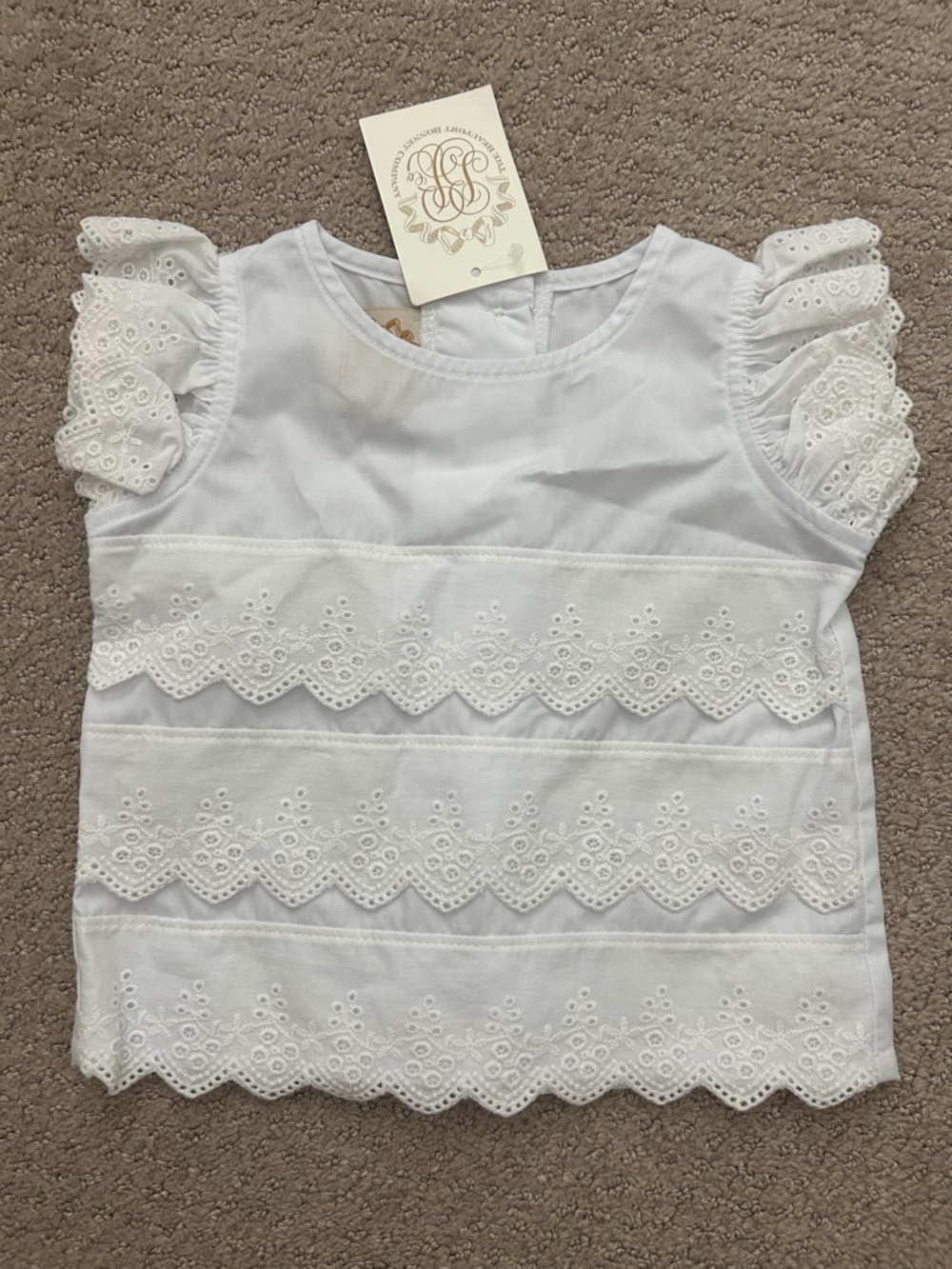 NWT Beaufort Bonnet Company white eyelet top